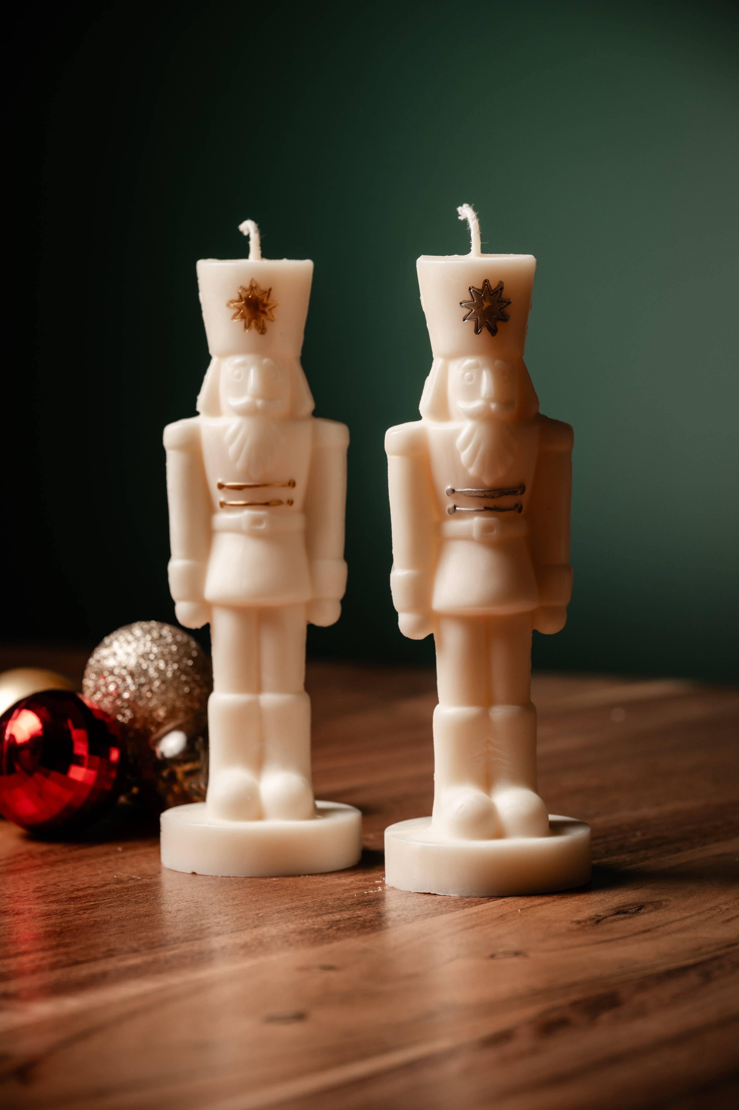 Nutcracker Candle - Silver Painted