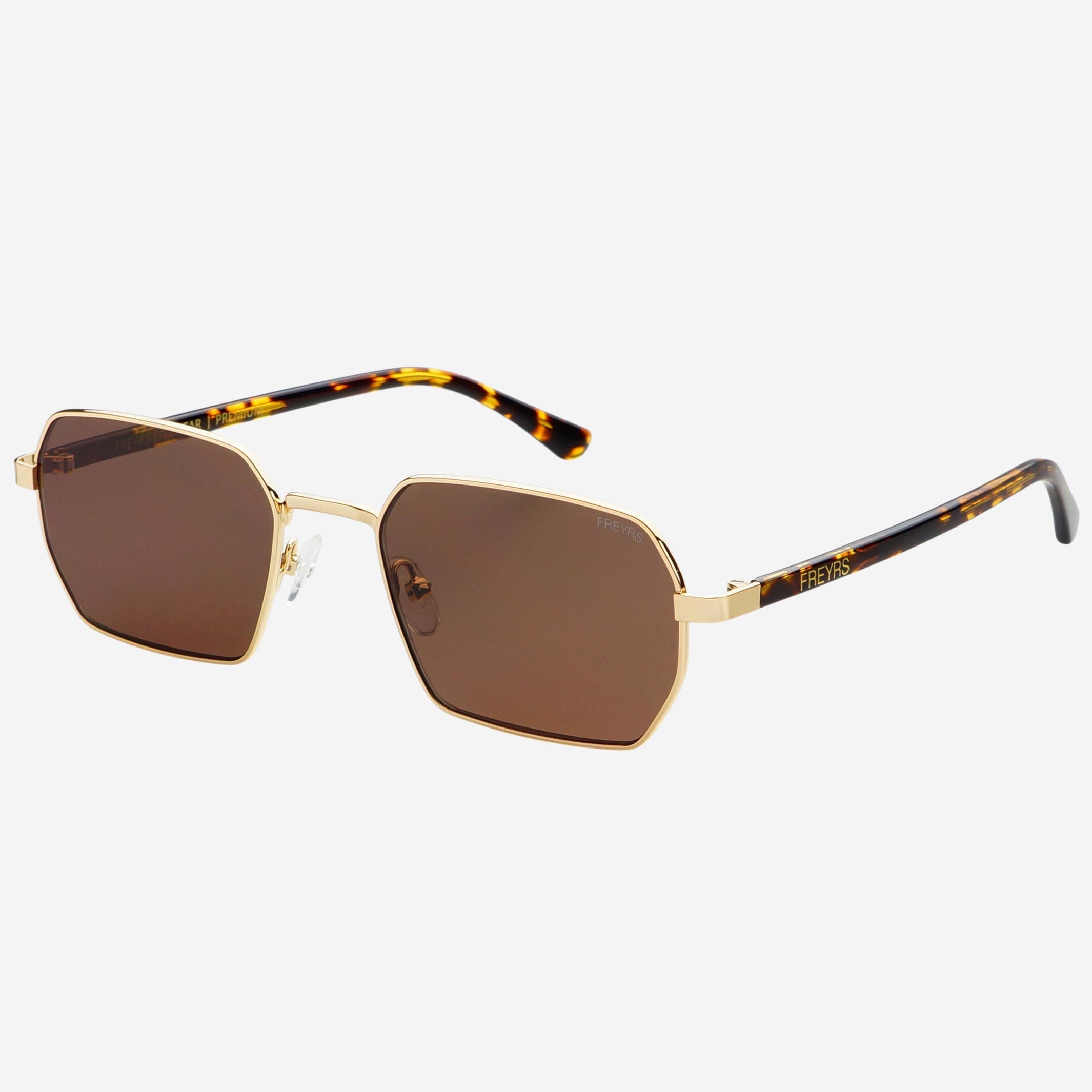 Superior Unisex Sunglasses: Gold / Brown