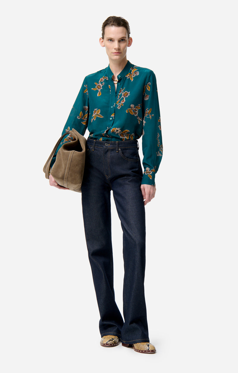 Fable Top in Bleu Canard