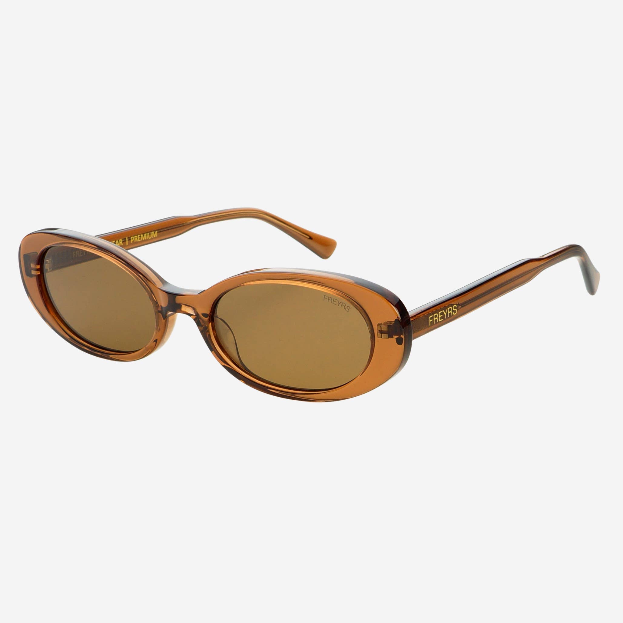 Mimi Acetate Oval Sunglasses : Brown