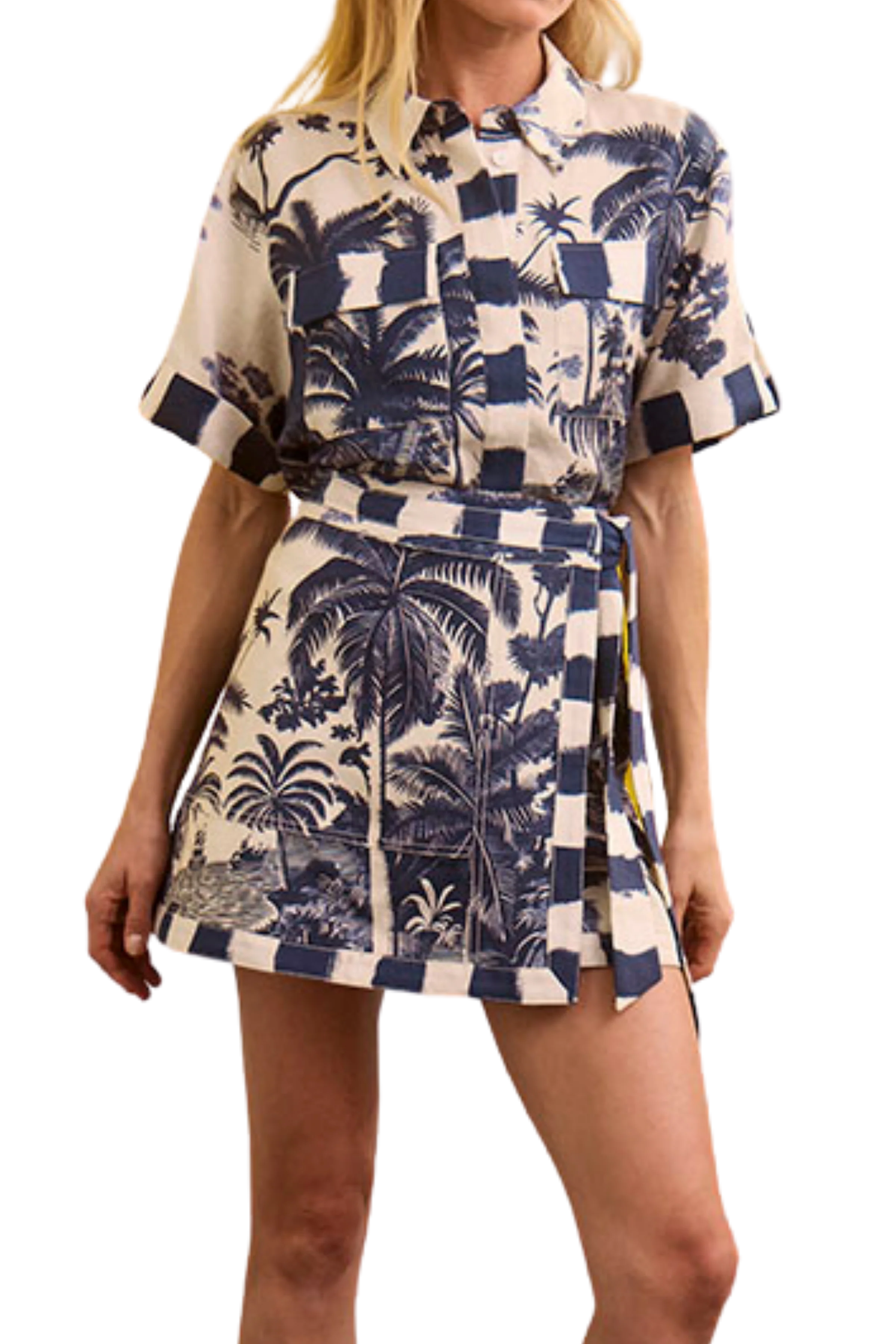 Bay Skirt in Bermuda Toile