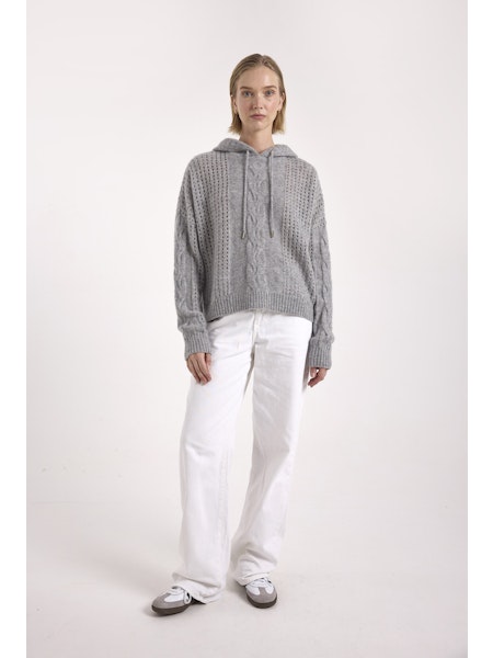 Amara Cable Hoodie in Flint