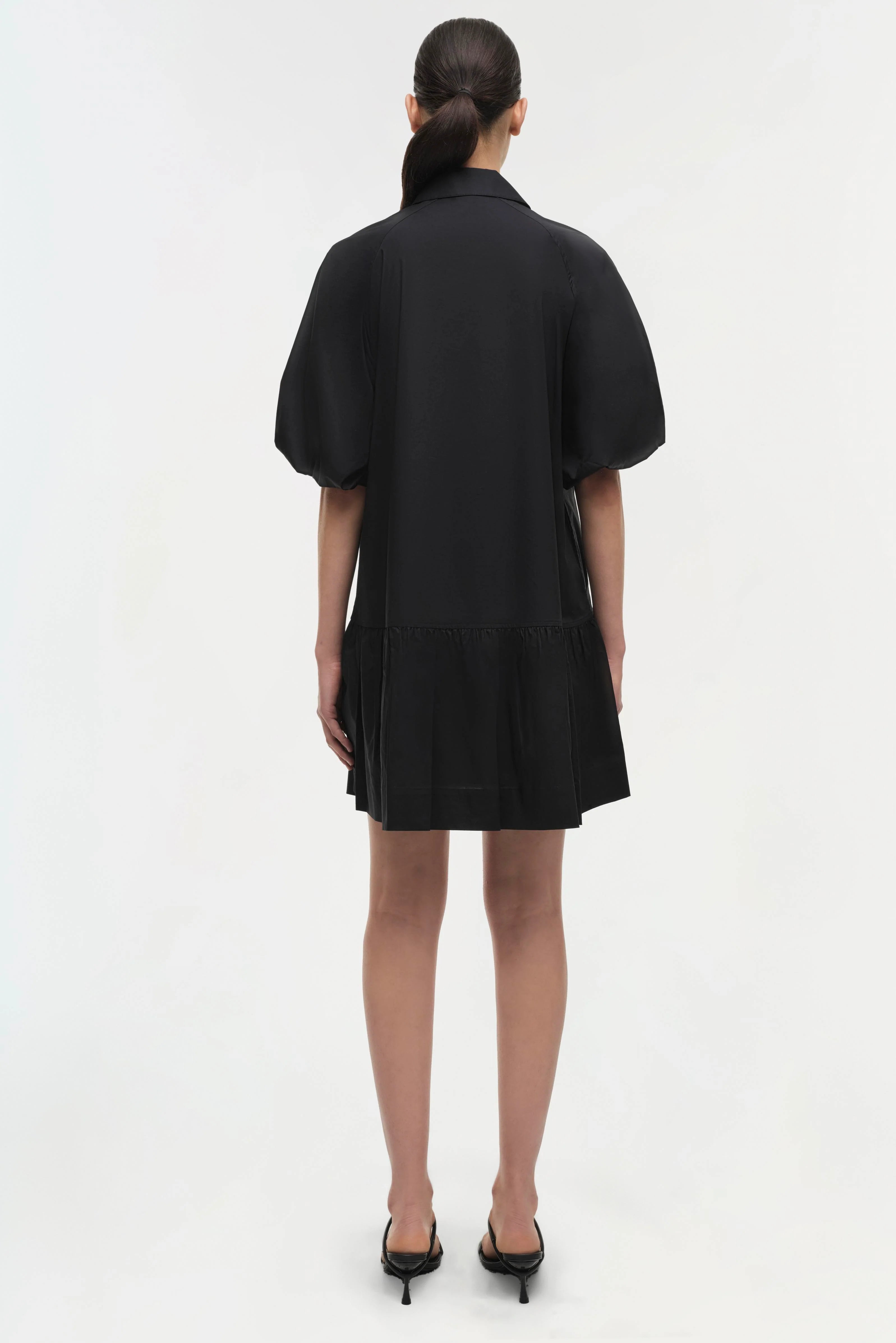 Crissy Cotton Poplin Dress in Black