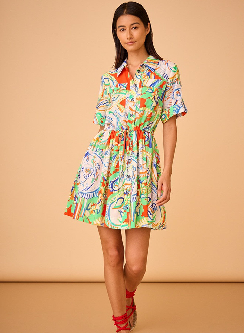 Peyton Dress in Amalfi Tiles