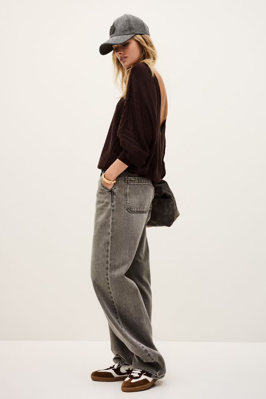 Jassida Knit Sweater in Chocolat