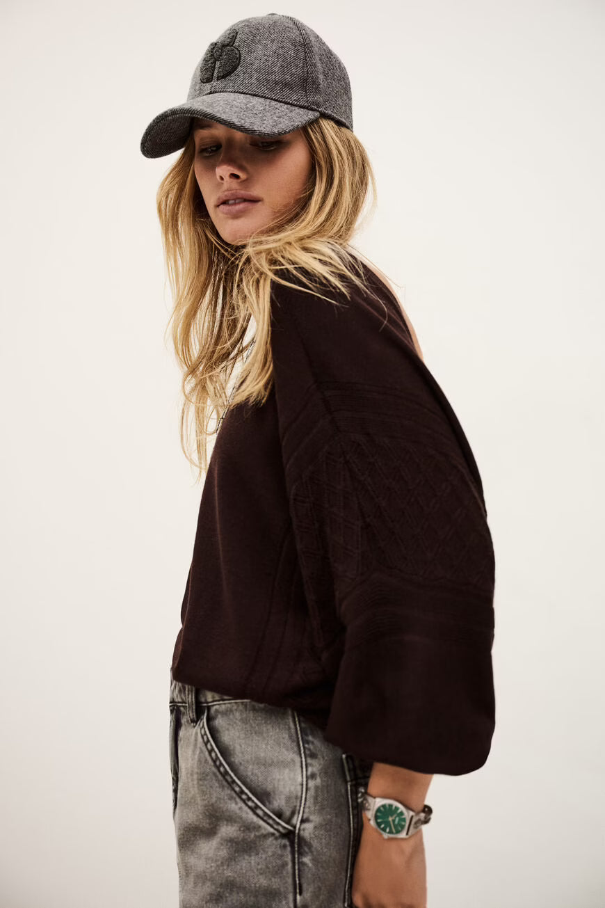 Jassida Knit Sweater in Chocolat