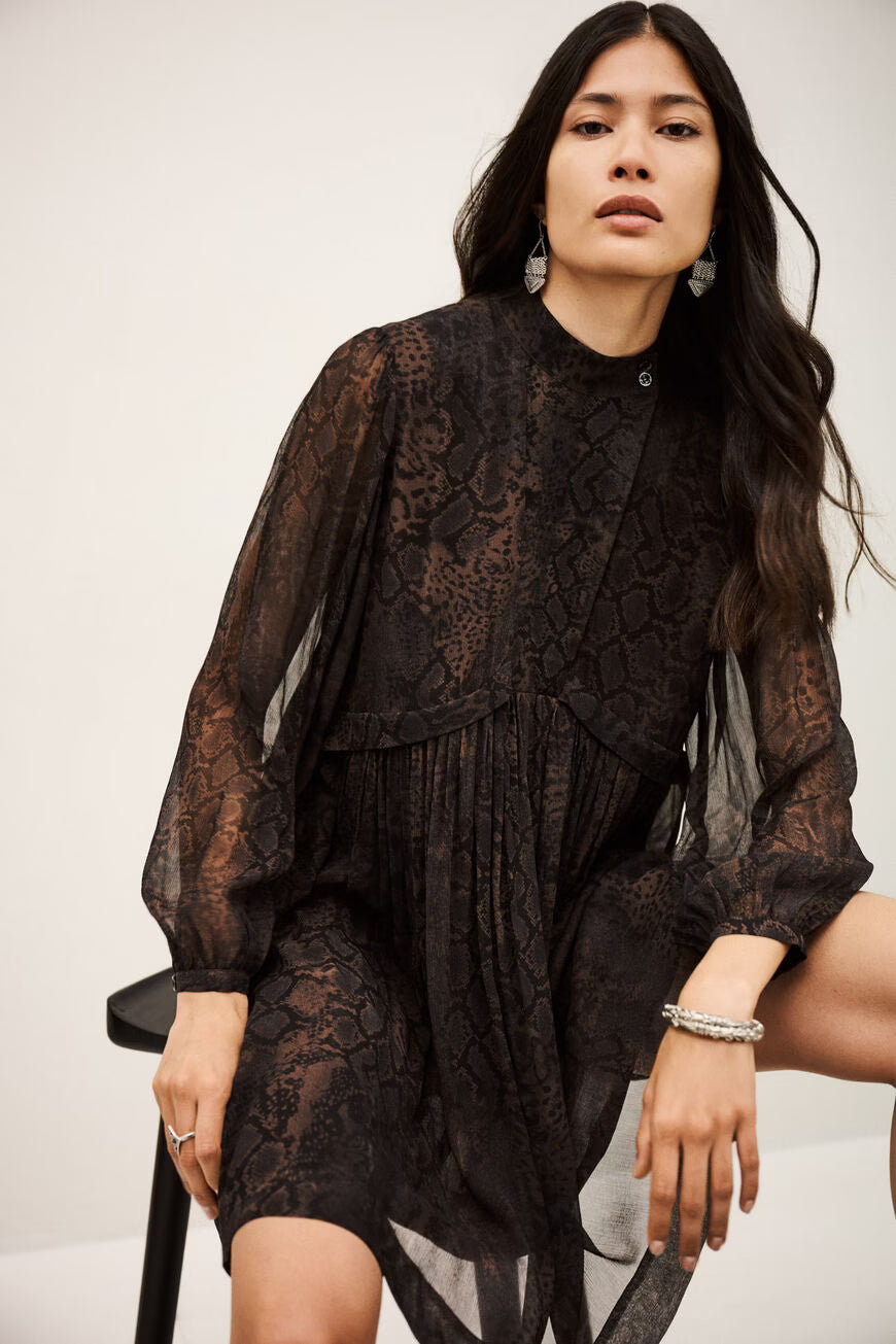 Simba Short Dress in Marron