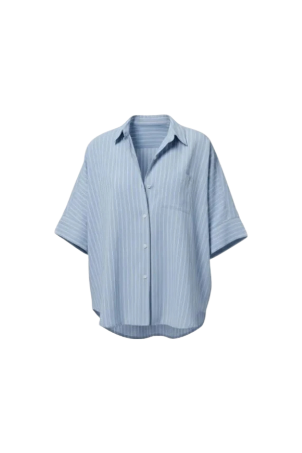 Claire Origami Shirt in Capri Stripe