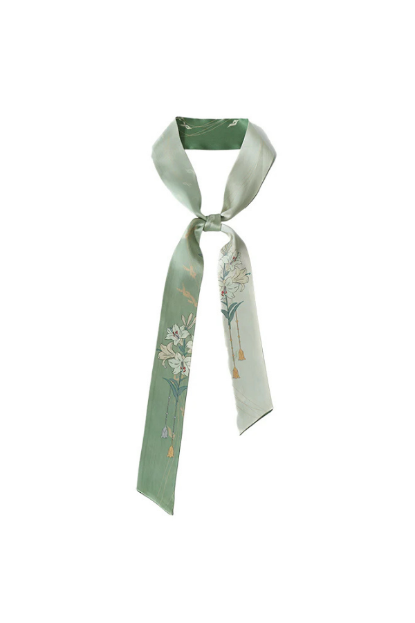 Lily Silk Skinny in Green