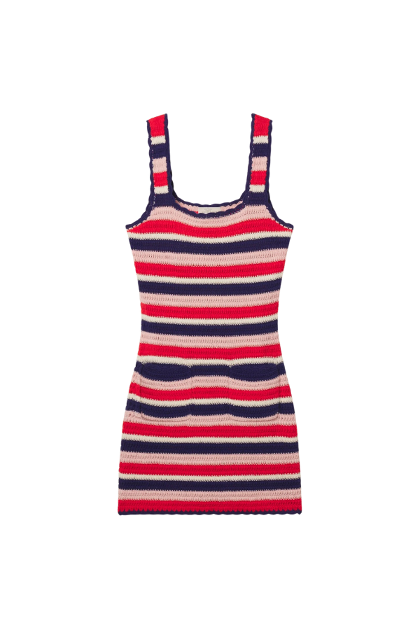 Jaida Sweater Dress in Multi Stripe