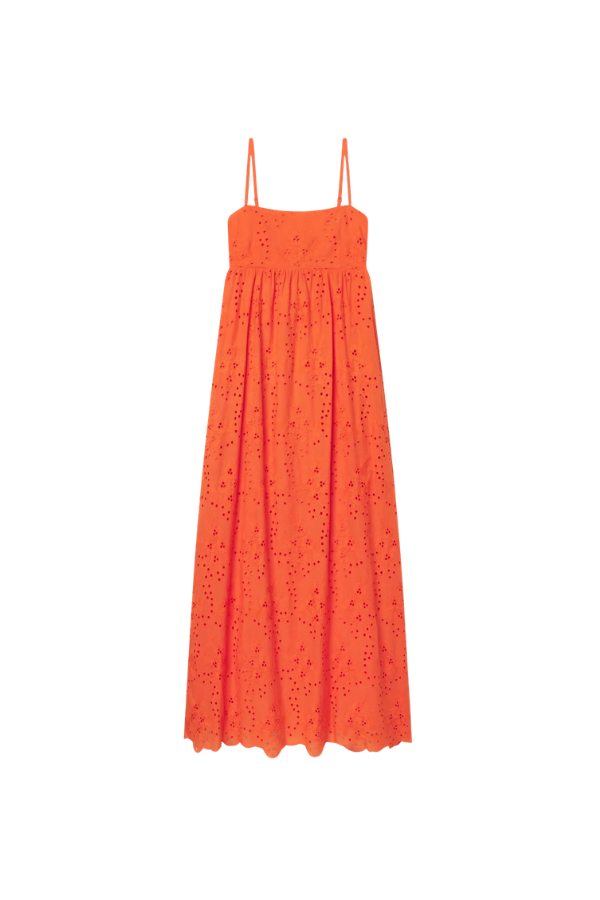 Mirela Dress Vermillion Eyelet