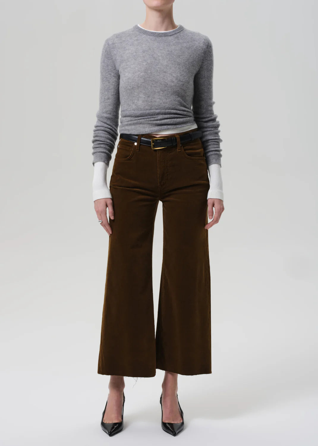 Lyra Wide Leg Crop in Corduroy