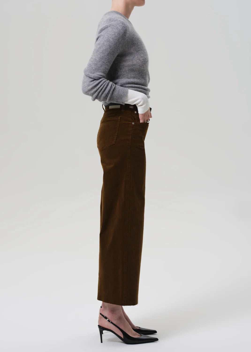 Lyra Wide Leg Crop in Corduroy