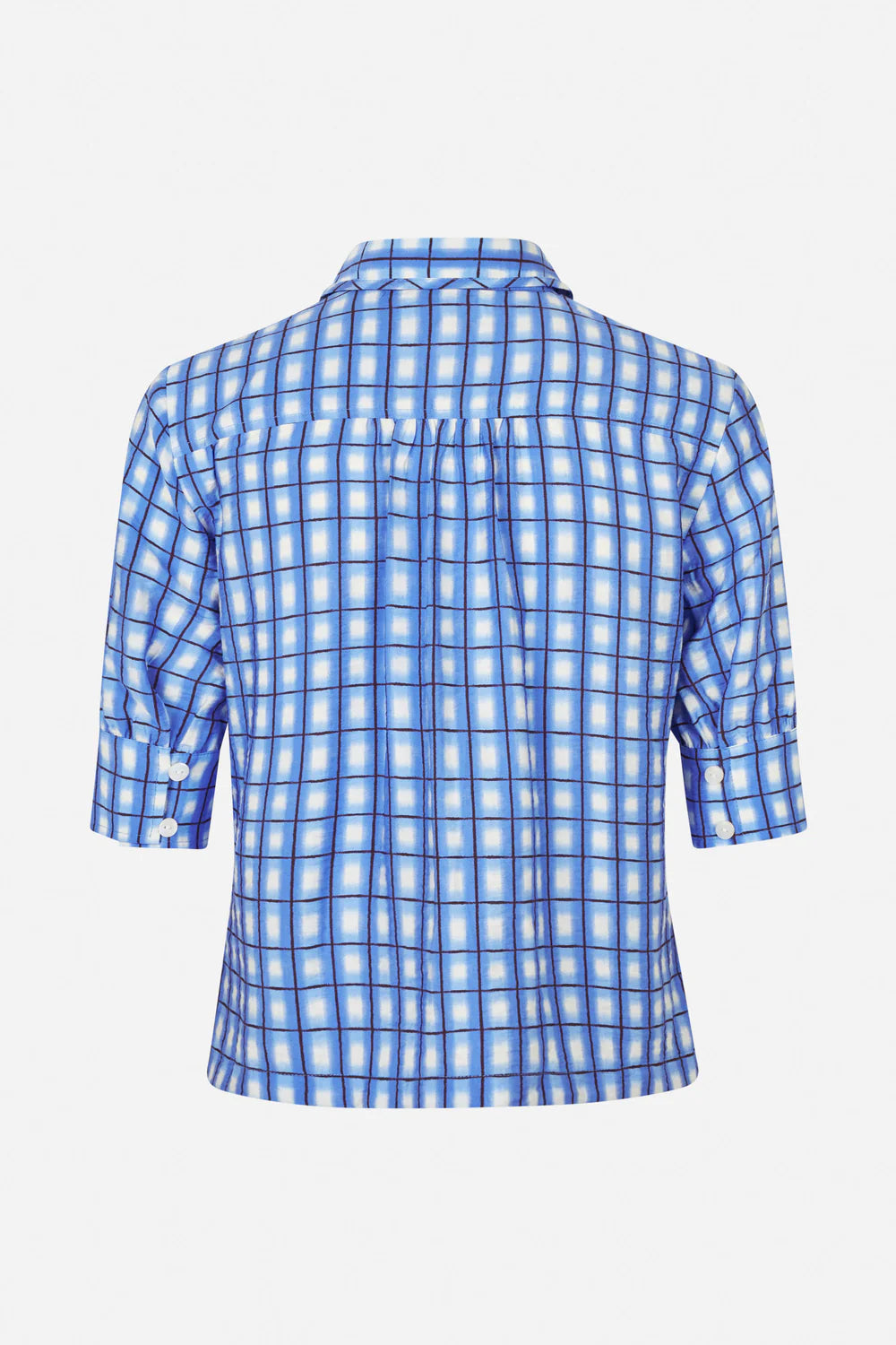 Melaya Shirt in Blue Painted Check