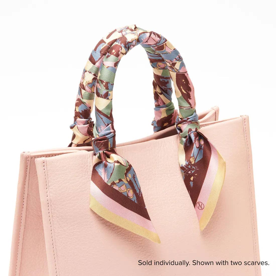 Lost Pattern x Leatherology Silk Twilly Scarf - Pastel: Pastel
