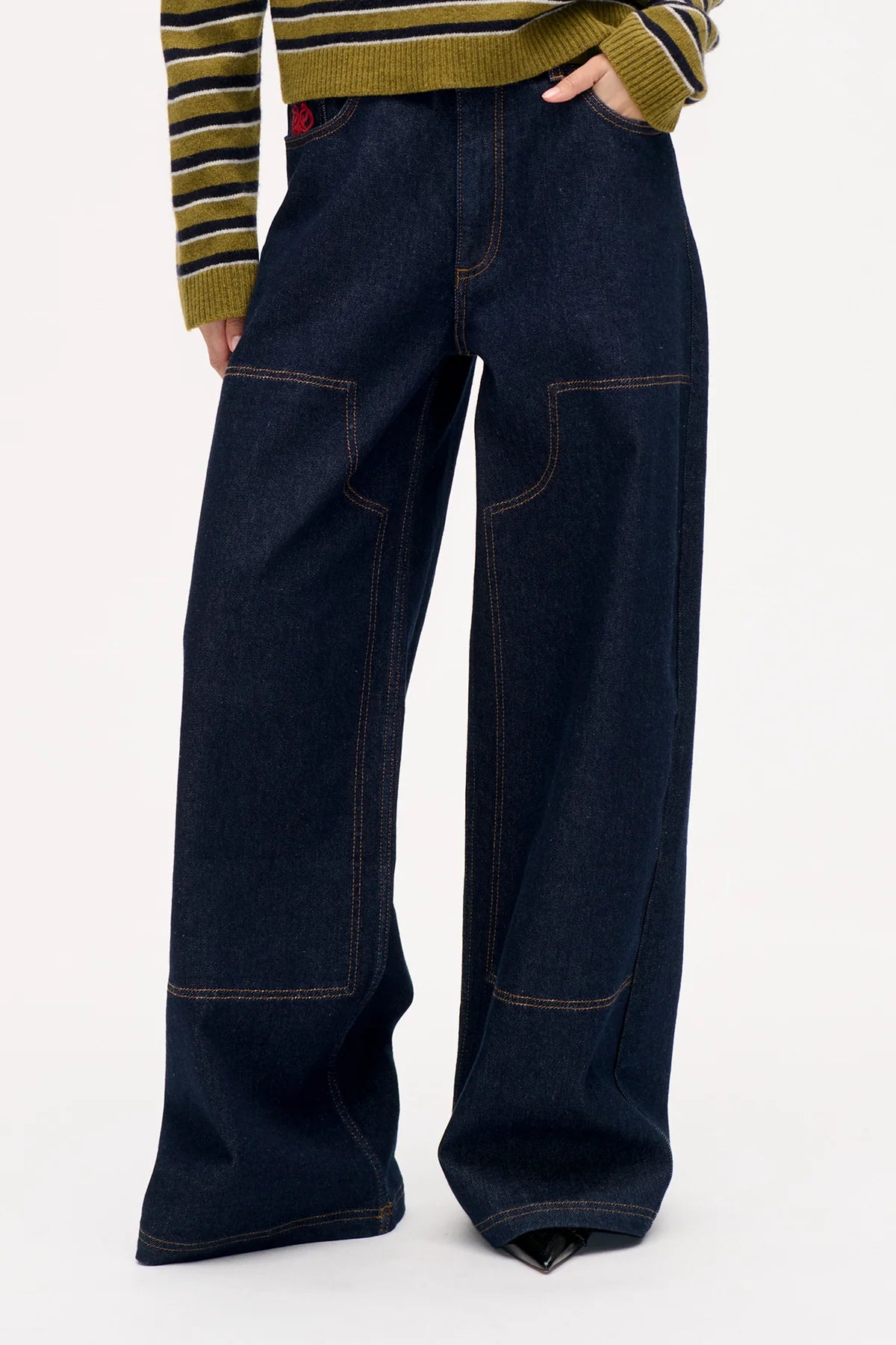 Namra Jeans in Dark Denim Wash