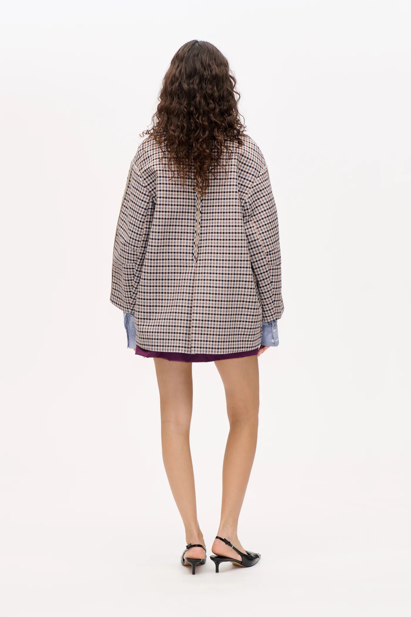 Baticia Jacket in Brown Camel Check