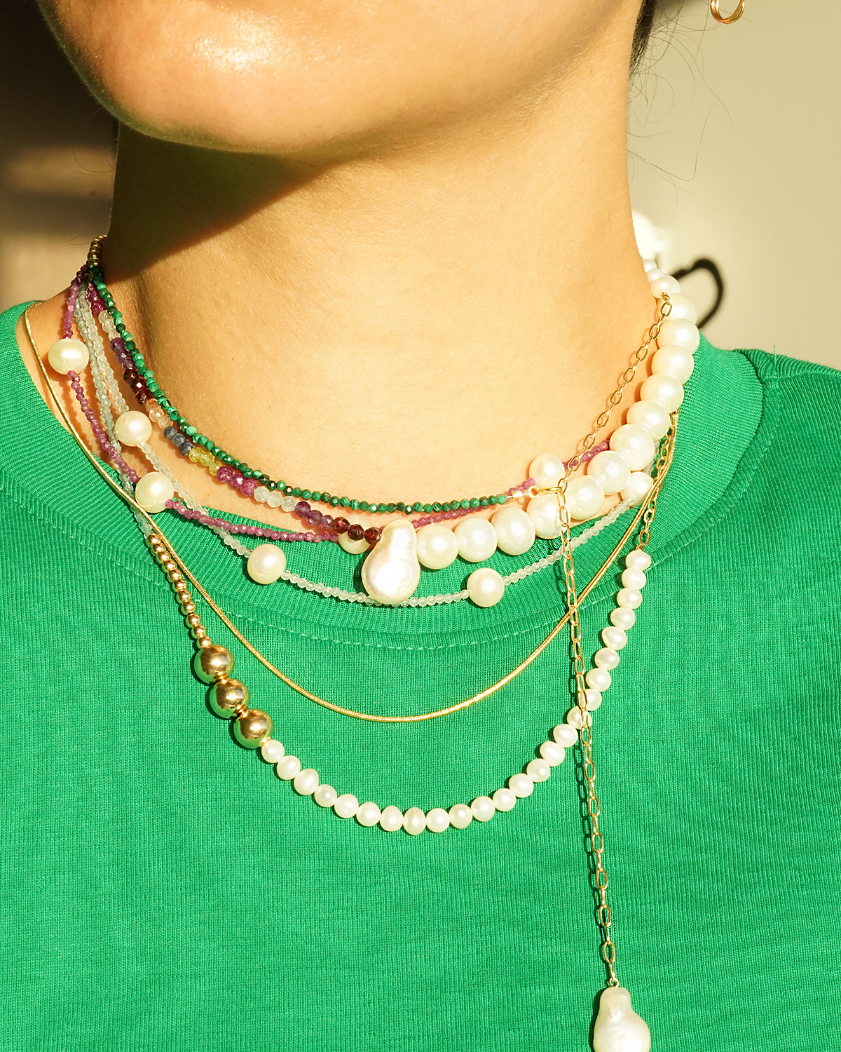 Kloss Necklace: Malachite / Gold