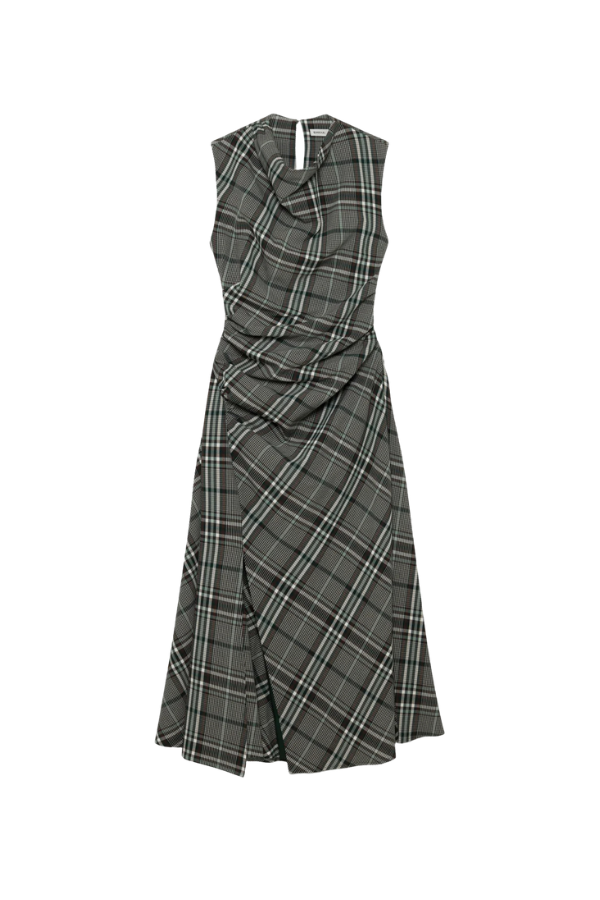 Burke S/L Draped Midi Dress