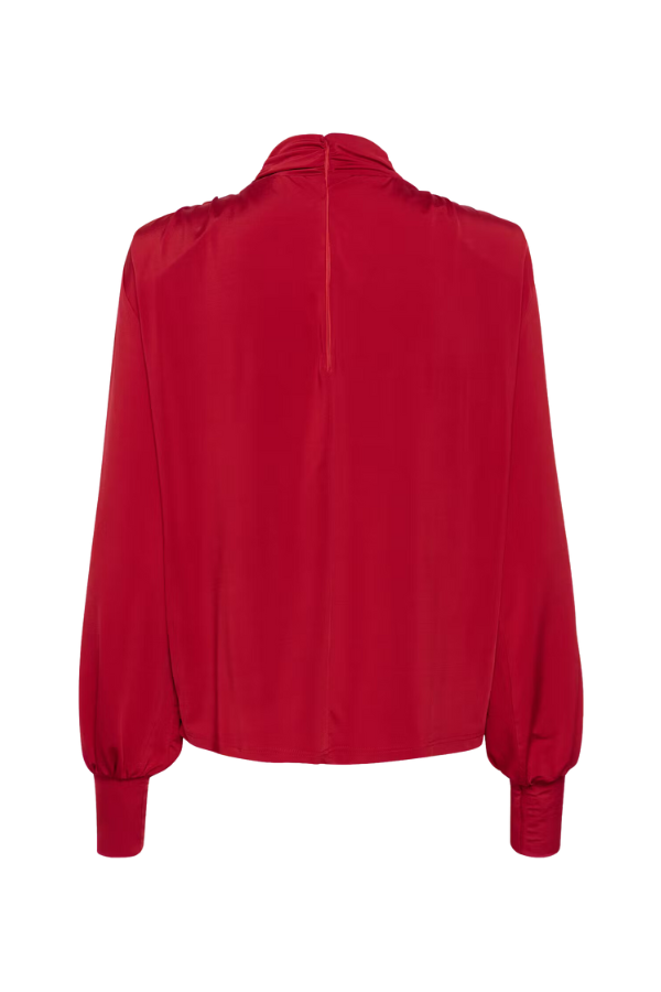 Soffi Long Sleeve Blouse in Haute Red