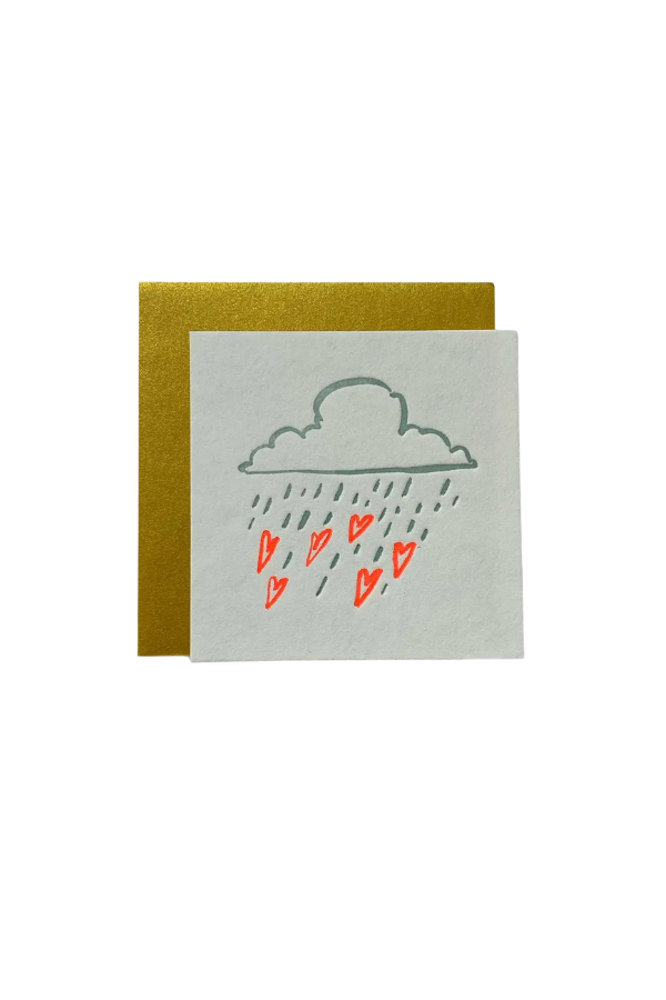 Raining Hearts Tiny Card