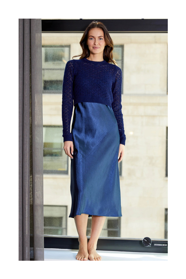 Val Sweaterdress Combo in Navy