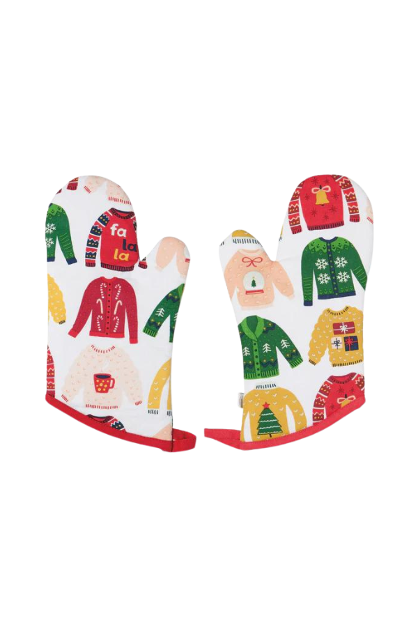 Ugly Christmas Sweater Oven Mitts Set of 2