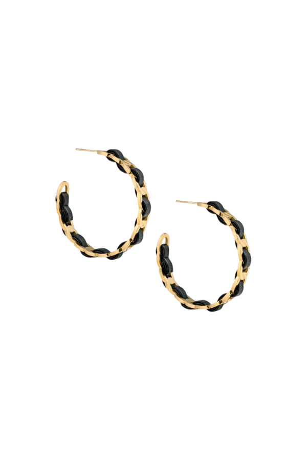 Coco Hoops in Gold Black