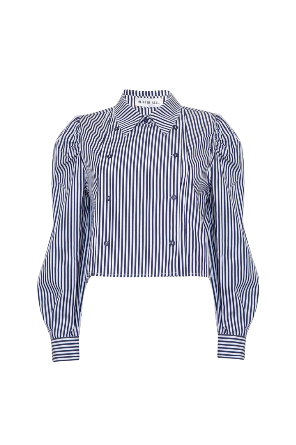 Annette Shirt in Navy Stripe