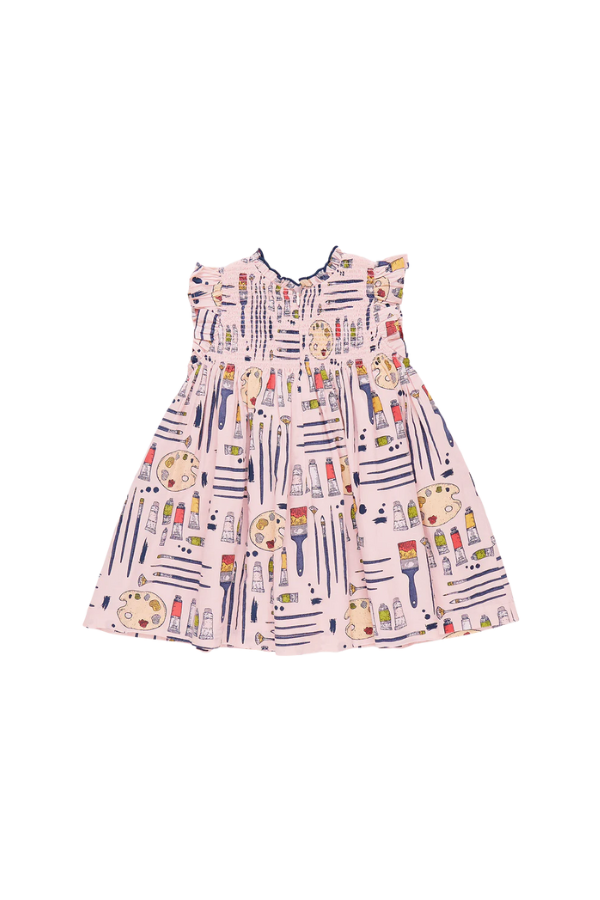 Girls Stevie Dress in Tiny Artist