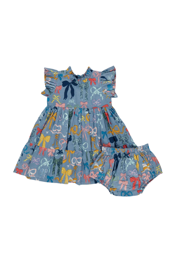 Baby Girls Jennifer Dress Set in Bows on Bows