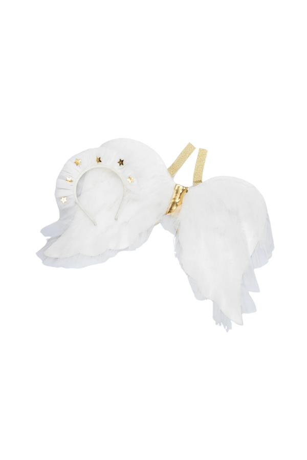 Tulle Ruffle Angel Wings & Headband