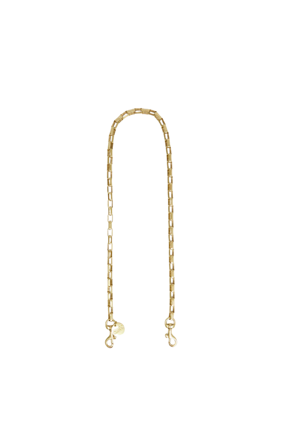 Shoulder Strap in Brass Box Chain