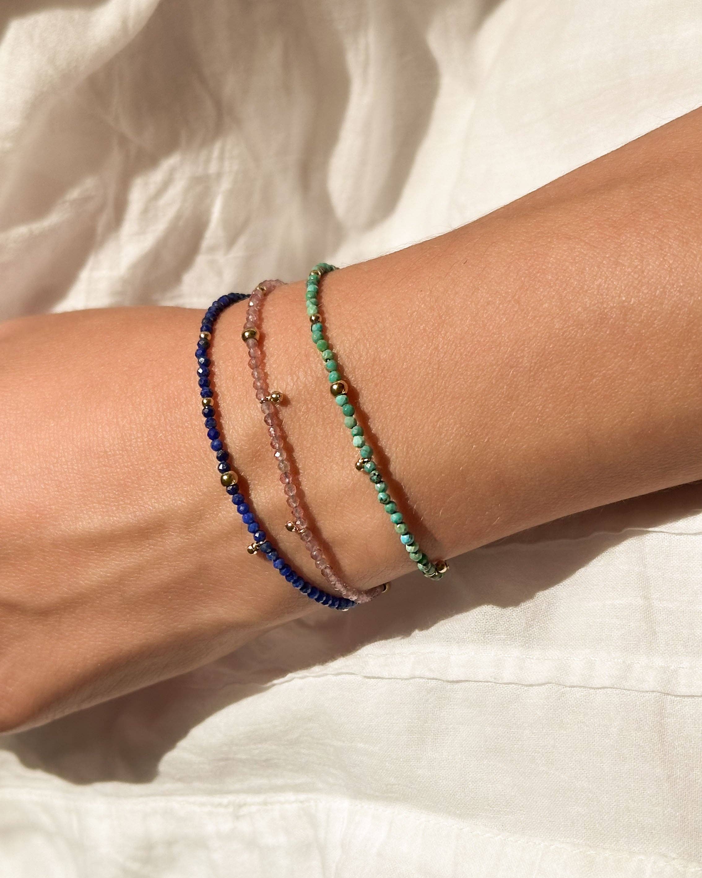 Tocare Bracelet: Pink Tourmaline / Gold