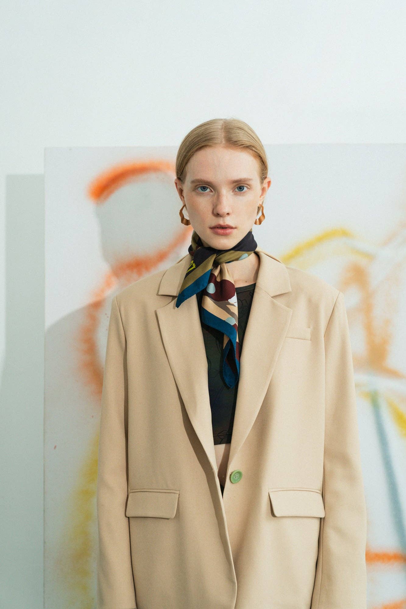 "Pandita the Dog" Silk Bandana - Coffee: Coffee