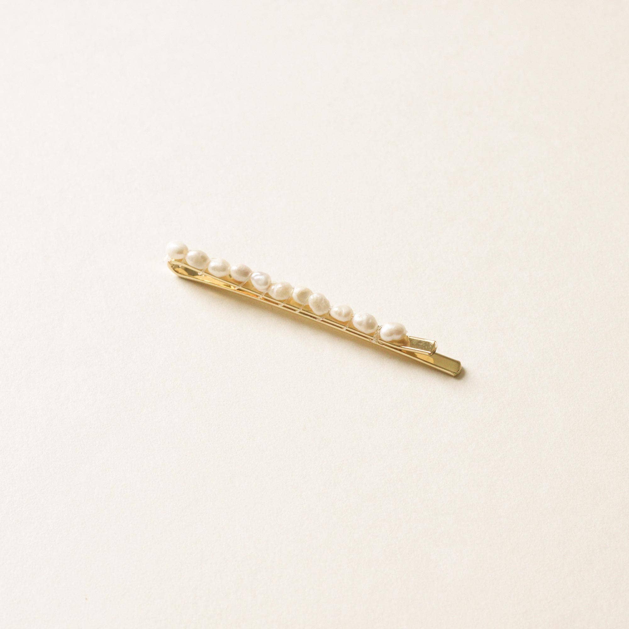 Freshwater Pearl Beaded Metal Hair Bobby Pins | Set of 4