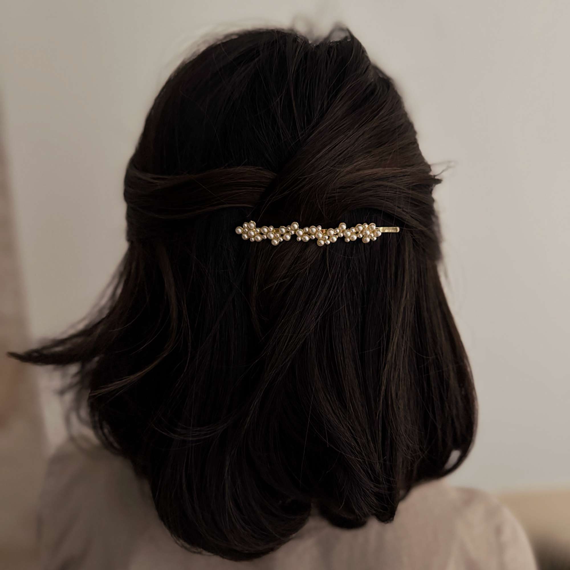 Pearl & Metal Hair Bobby Pins | Set of 4