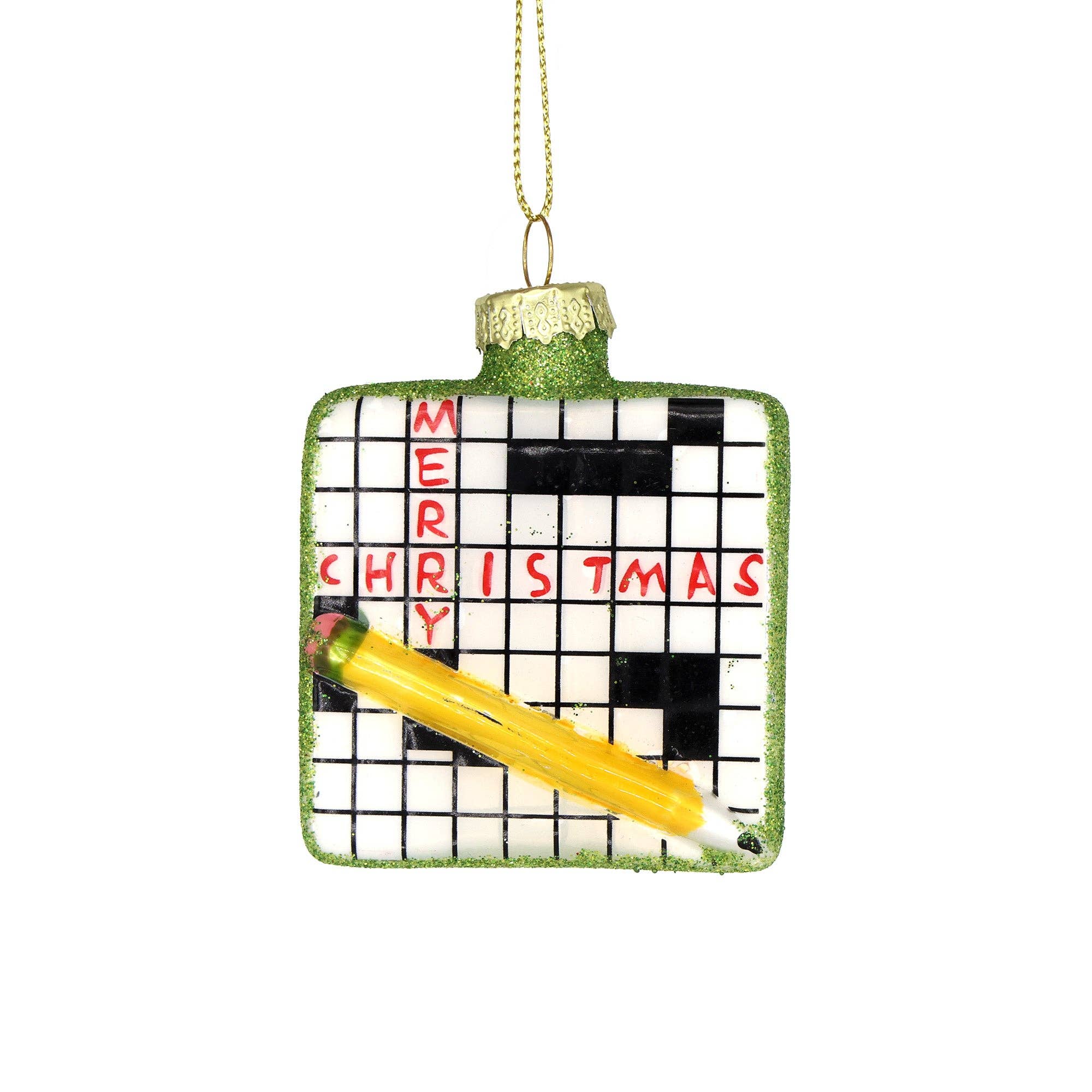 Crossword Christmas Ornament