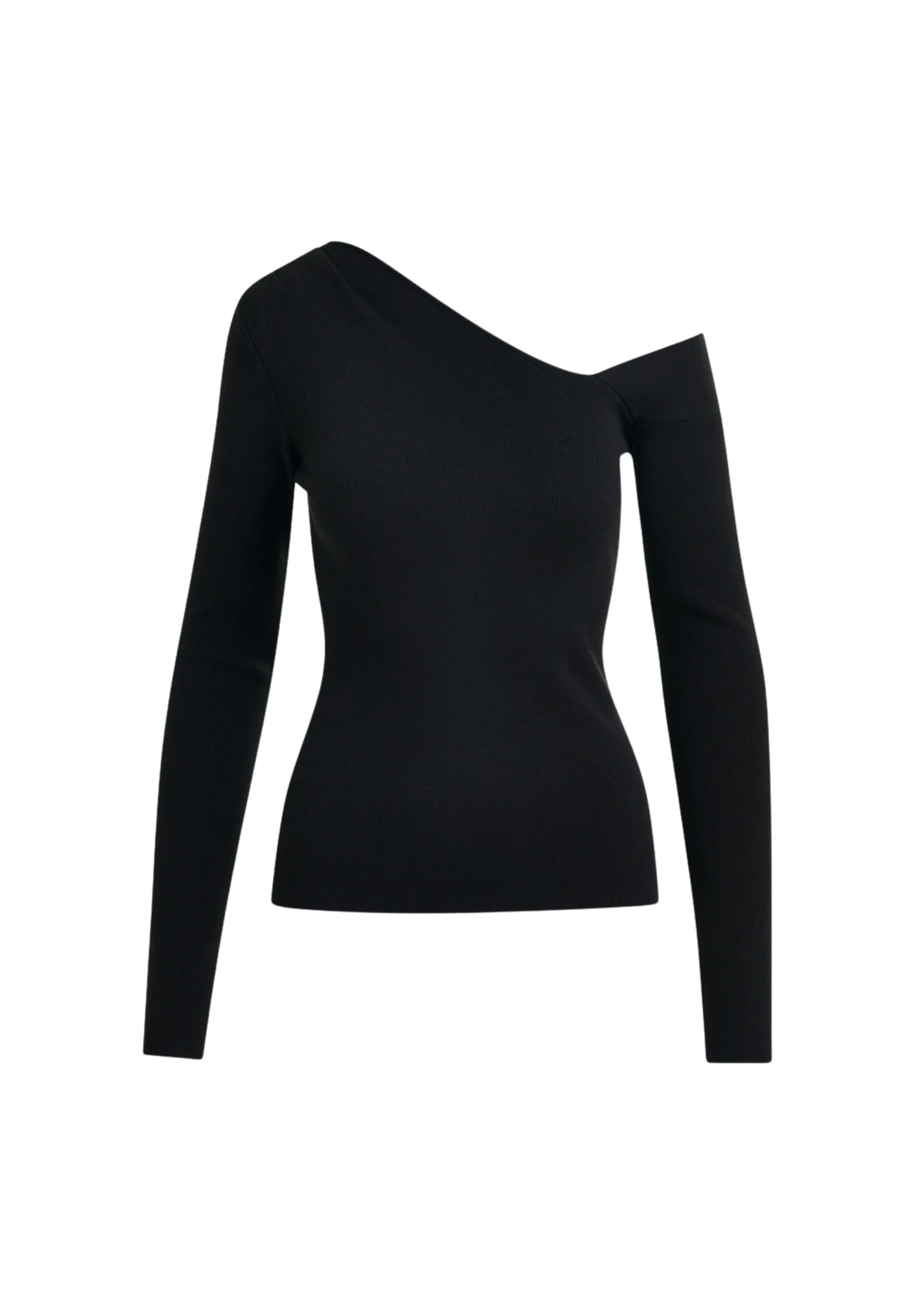 Imeric Fitted Knit Pullover in Black