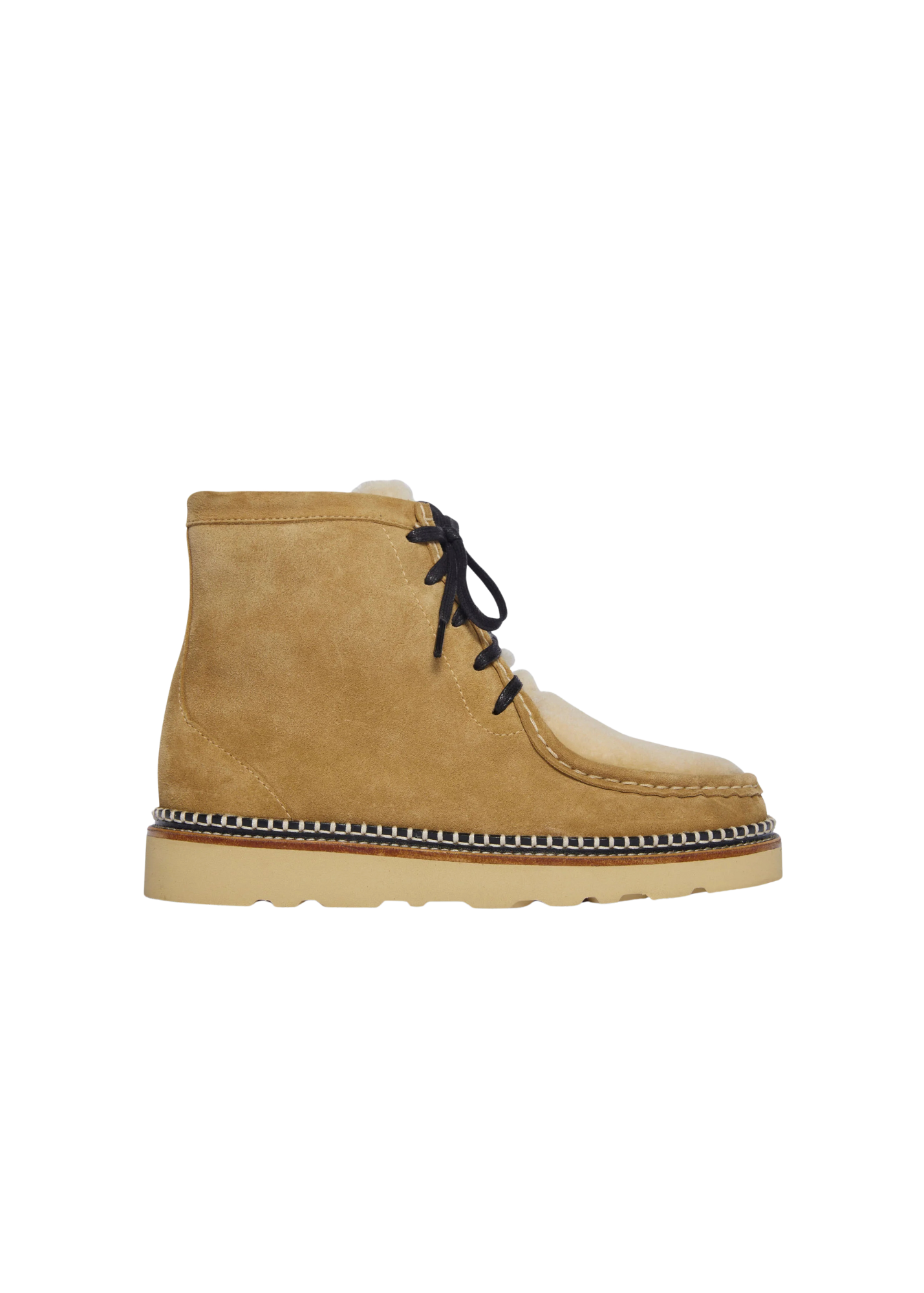 Winnie in Hazel Suede with Shearling