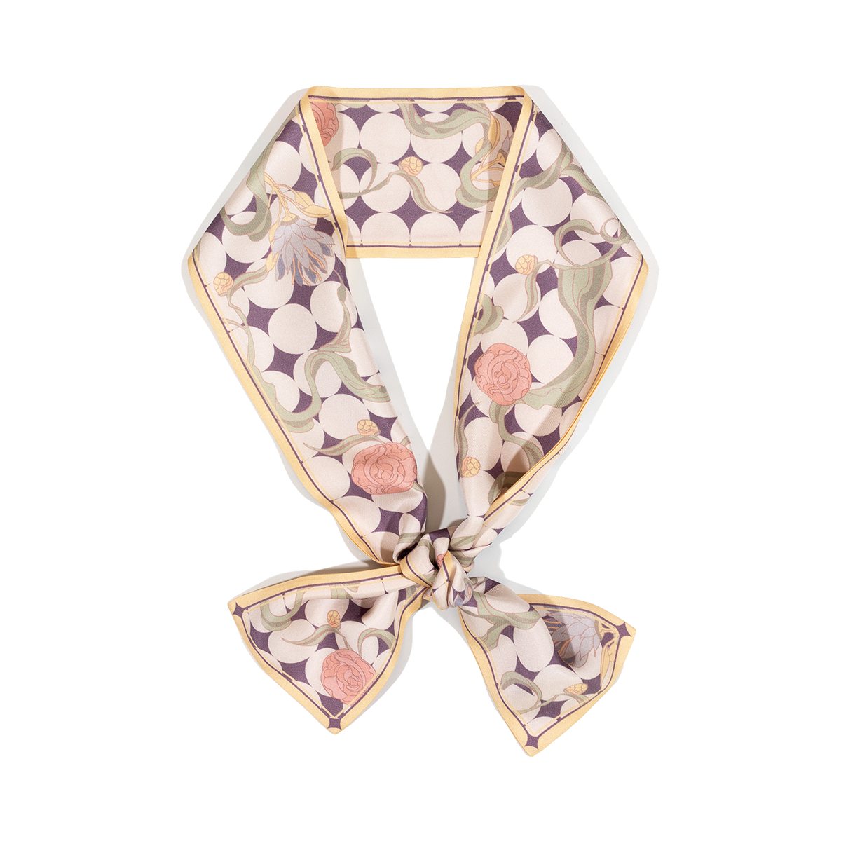 "Dream" Silk Twilly Neck Bow - Yellow: Yellow / 100cm*8cm