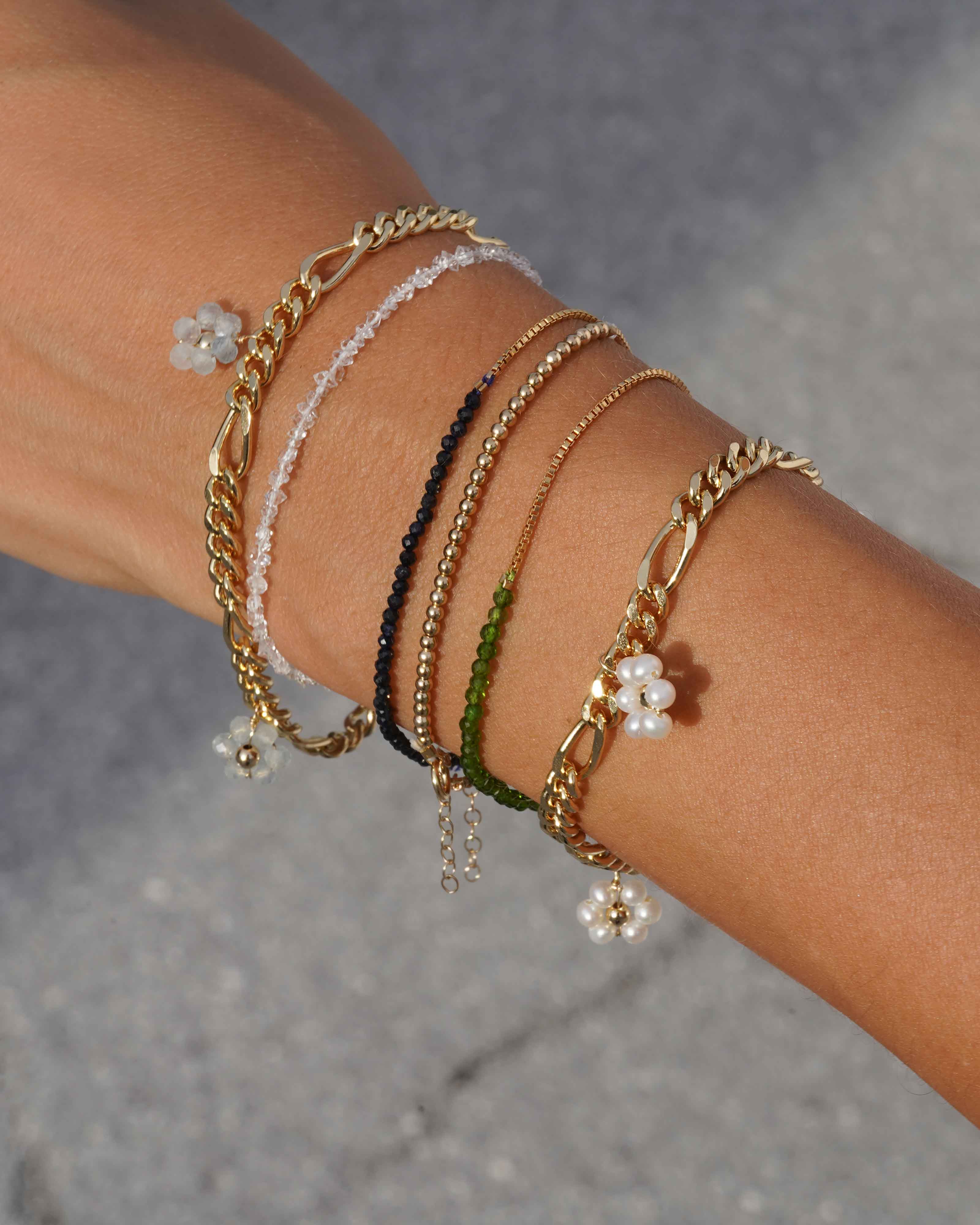 Ardella Gemstone Bracelet: Emerald / Gold