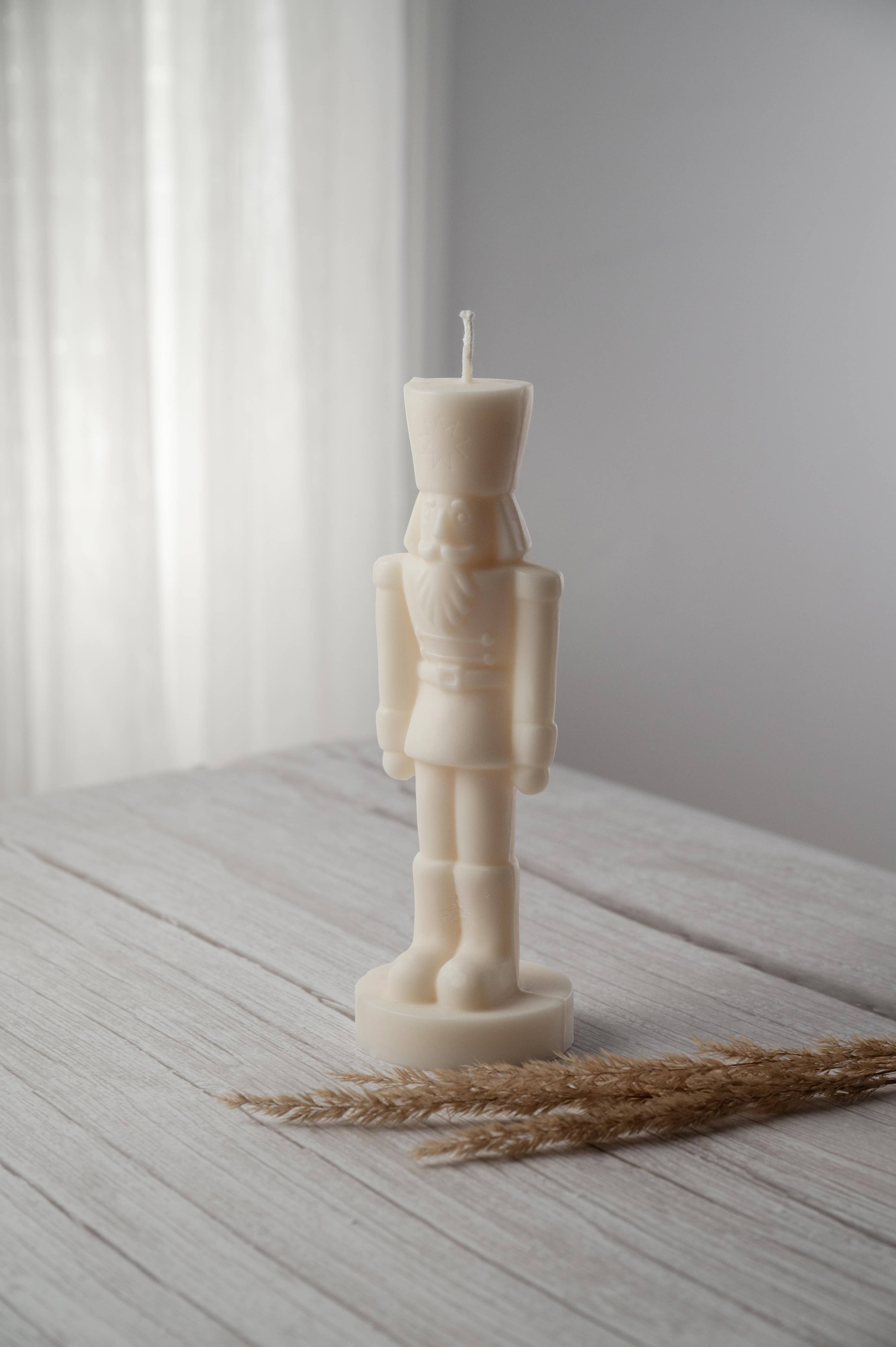 Nutcracker Candle - Silver Painted