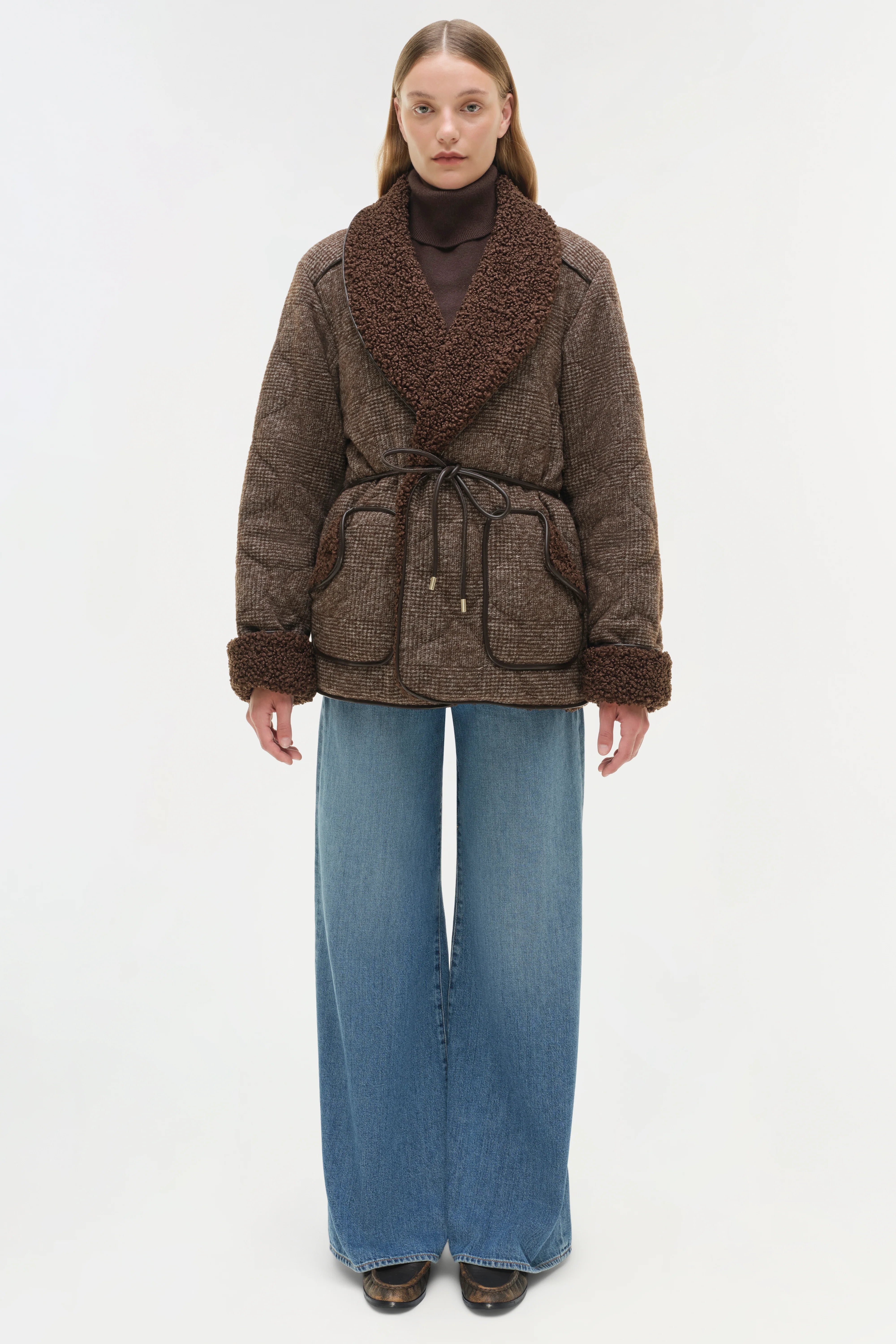 Rorie Quilted Jacket in Chocolate