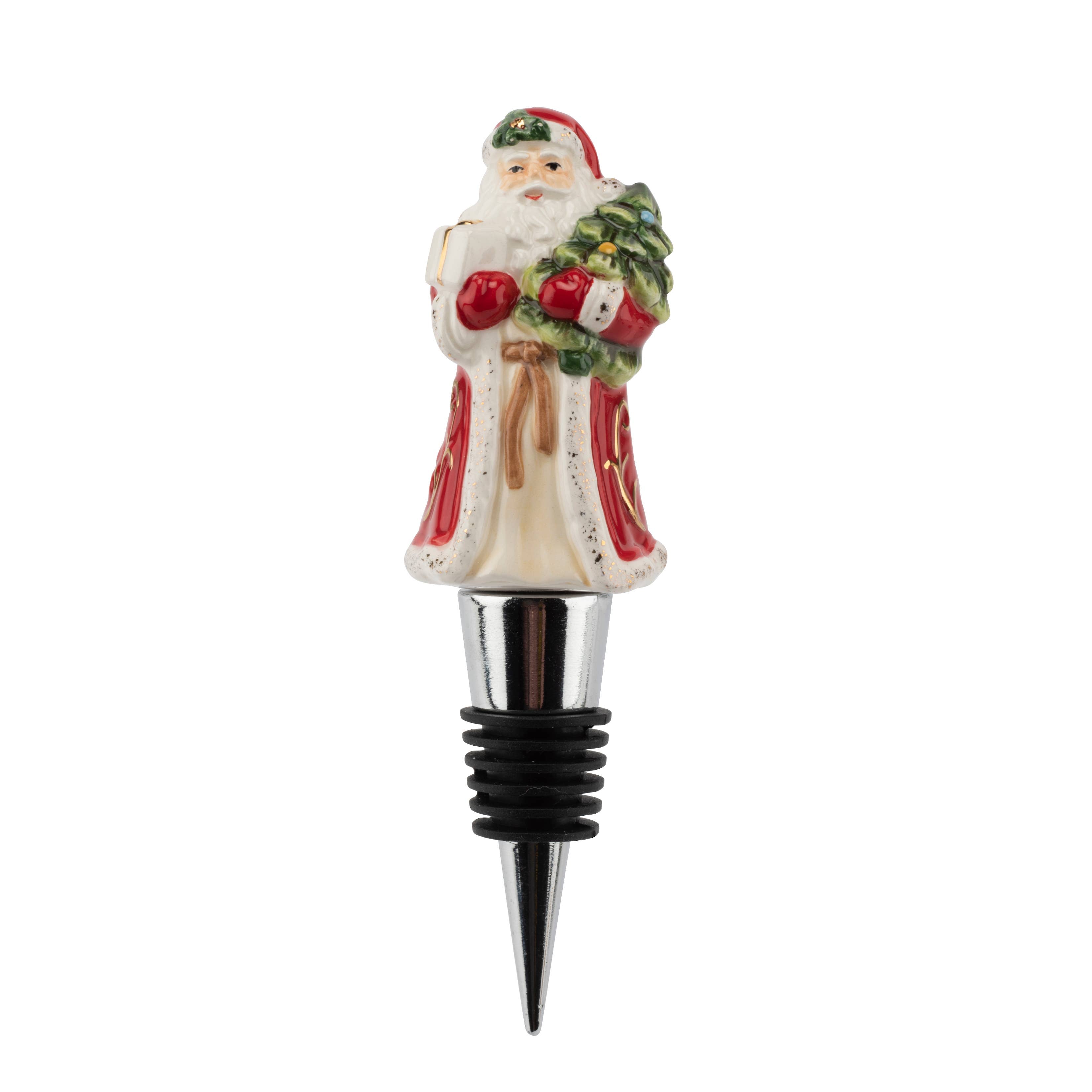 Christmas Tree Santa Bottle Stopper