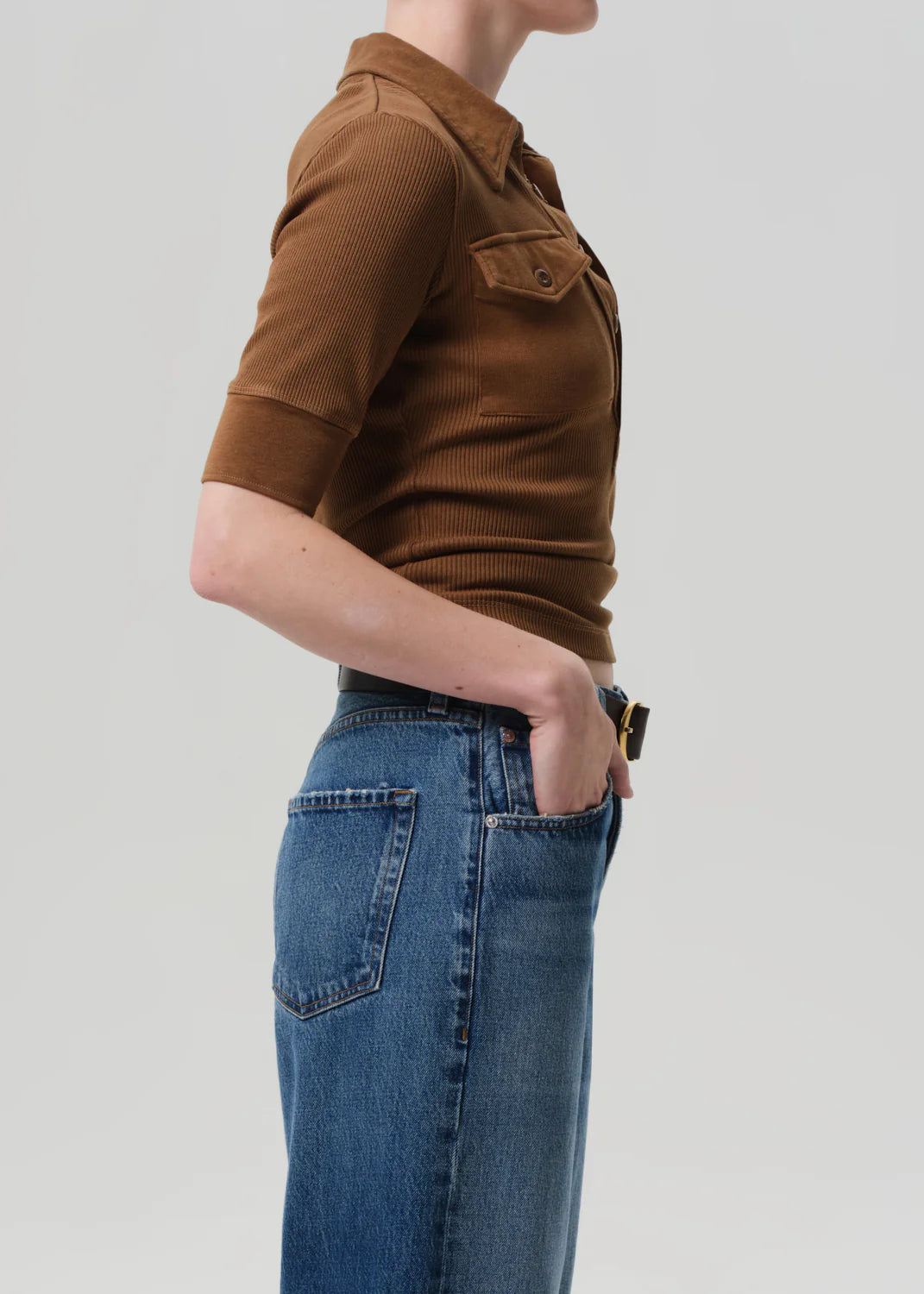 Amina Polo Shirt in Manuka