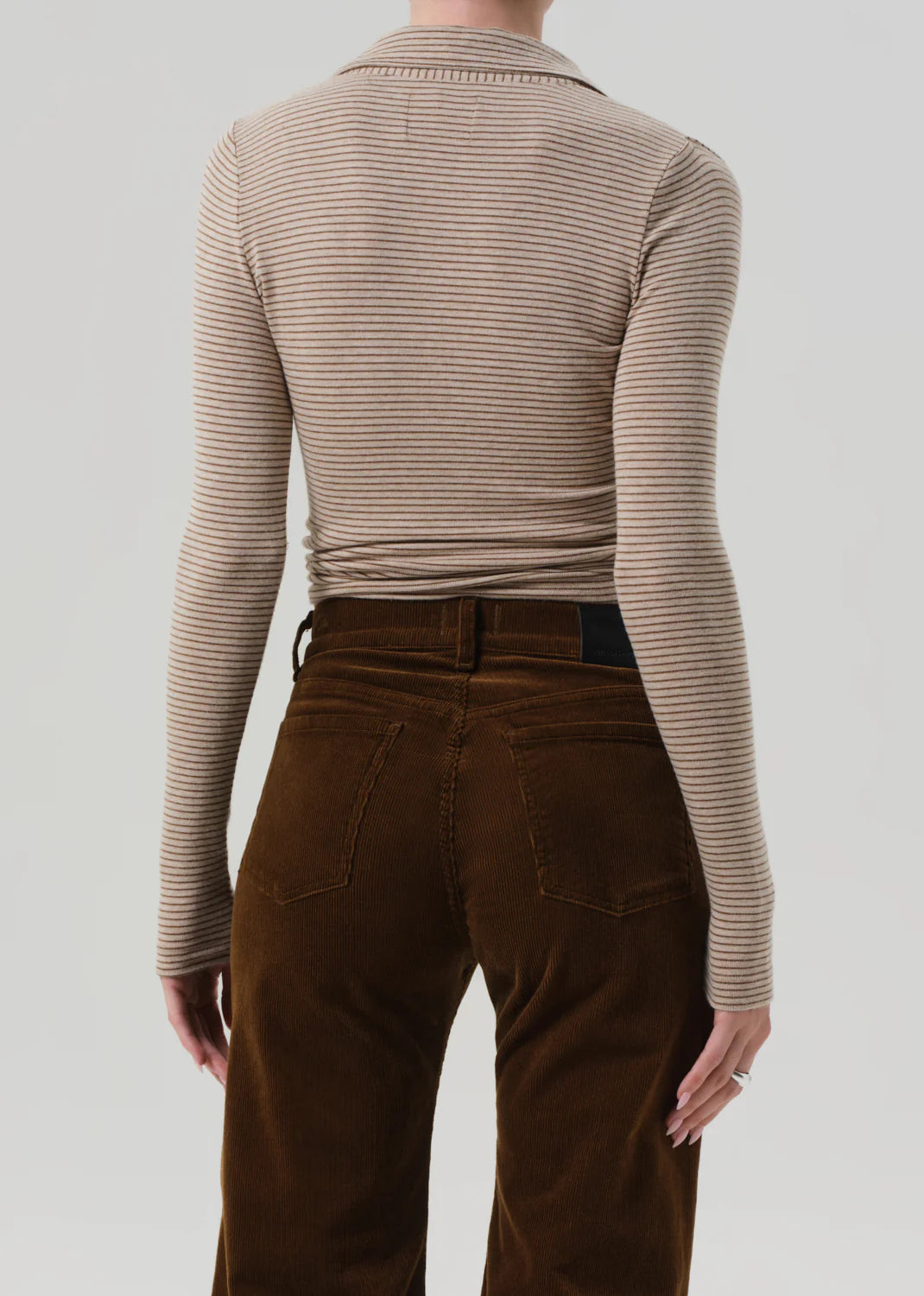 Shaea Polo In Chiltern and Oatmeal Stripe