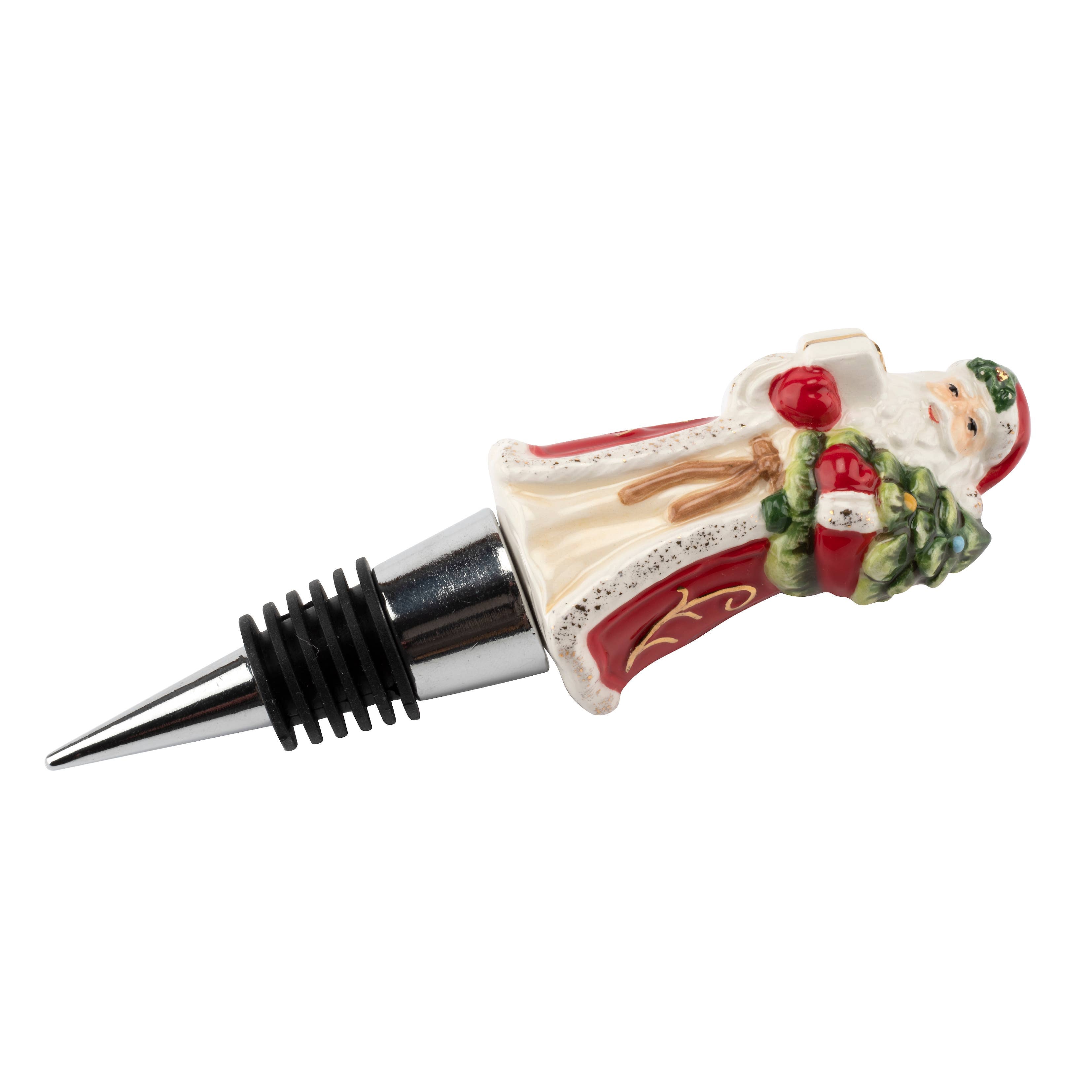 Christmas Tree Santa Bottle Stopper