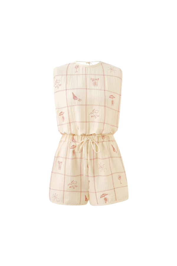 Flavia Romper in Creme