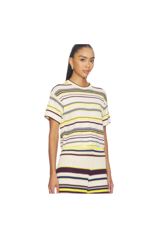 Tenley S/S Tee in Yolk Multi
